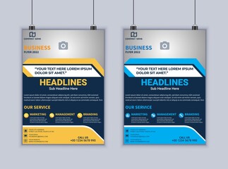 Business flyer vector template. Flyer 2 page template. Creative flyer design