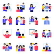 © SmashingStocks - Flat Character Icons of Meetings and Discussion