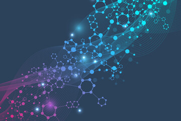 Wall Mural - big data visualization background. modern futuristic virtual abstract background. science network pa