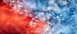 Red, white, and blue abstract background with sparkling stars. USA background wallpaper for 4th of July, Memorial Day, Veteran's Day, or other patriotic celebration.