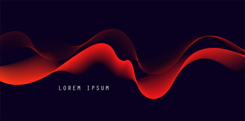 Vector background with color abstract wave