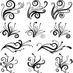 Wall Mural - vector art line background design set