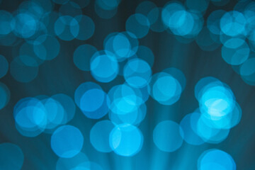 Wall Mural - blue lights abstract bokeh background. 