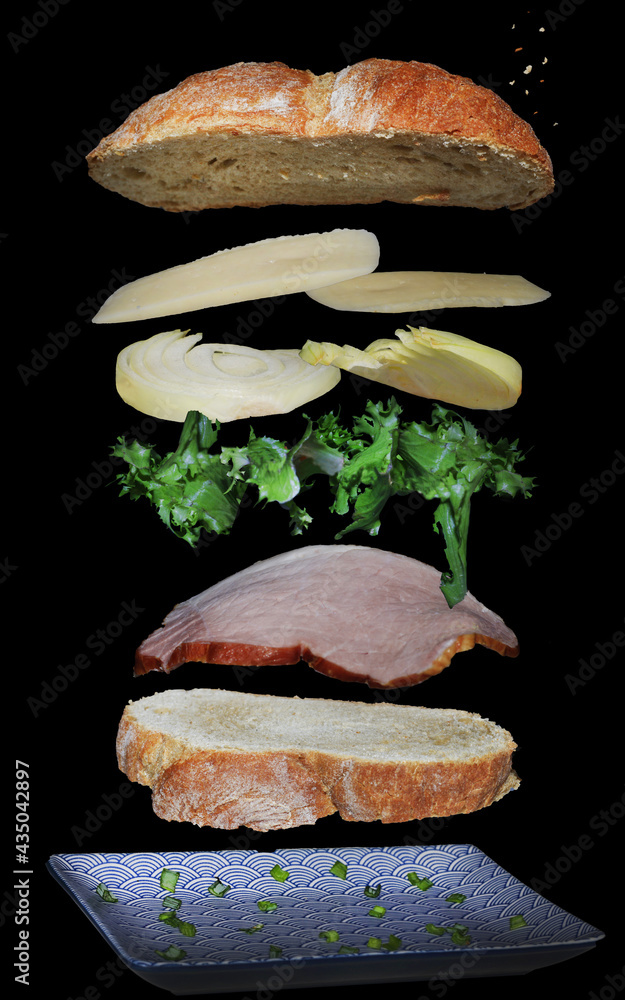 Obraz na płótnie Zdjęcie kanapki , idealne jako obraz w kuchni. w salonie