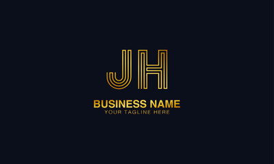 Wall Mural - JH J  H initial logo | initial based abstract modern minimal creative logo, vector template image. luxury logotype logo, real estate homie logo. typography logo. initials logo.