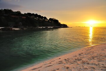 Wall Mural - Sunset on the beach at Lipe Island , Satun Thailand