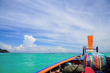 Wall Mural - Boat on the sea at Lipe Island , Satun Thailand