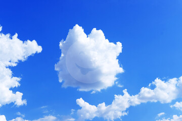 Sticker - Blue sky and clouds wallpaper background and sunny day