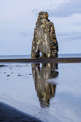 Wall Mural - stone statue in the water