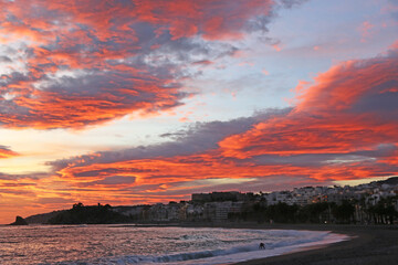 Poster - Costa Tropical sunset at Almunecar