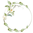frame with jasmine branch