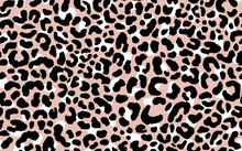 Abstract Modern Leopard Seamless Pattern. Animals Trendy Background. Beige And Black Decorative Vector Stock Illustration For Print, Card, Postcard, Fabric, Textile. Modern Ornament Of Stylized Skin