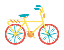 Yellow Bicycle Icon
