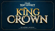 King Crown Textured 3d Style Editable Text Effects