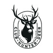 vintage deer logo, icon and vector