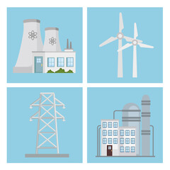 Sticker - Alternative energy icon group