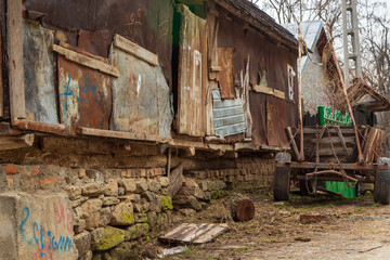 Canvas Print - Village life in Boisoara, Romania