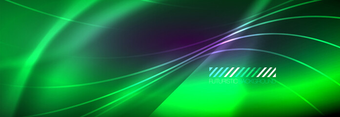 Neon dynamic beams vector abstract wallpaper background. Wallpaper background, design templates for business or technology presentations, internet posters or web brochure covers