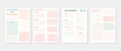 September 2021 - Planner. Modern planner template set. Set of planner and to do list. Monthly, weekly, daily planner template. Vector illustration.
