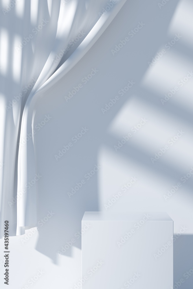 3d rendering light and shadow stand - obrazy, fototapety, plakaty 
