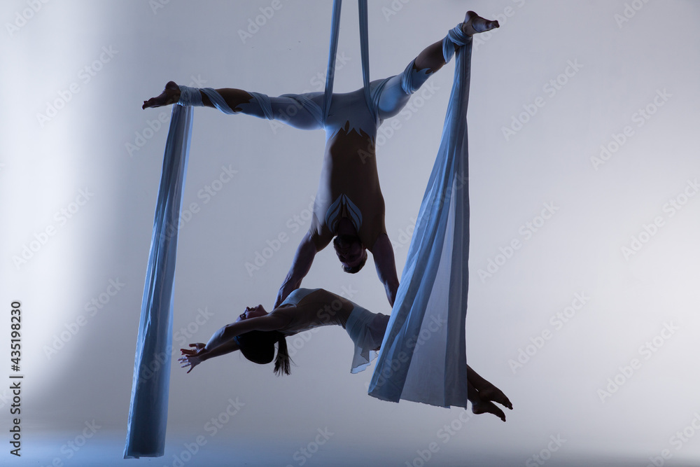Aerial Ropes Gymnastics Couple of beautiful aerial gymnasts from Ukraine