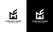 Initial letter mf logo icon design vector.