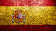 © RocknRoller Studios - Flag of Spain rendered in a Futuristic 3D style. Spanish Innovation Concept. Tech Background.
