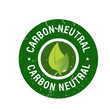 carbon neutral vector icon, low carbon emission abstract