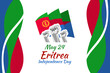 May 24, Independence Day of Eritrea  vector illustration. Suitable for greeting card, poster and banner.