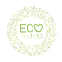 Poster - Eco friendly with leaves