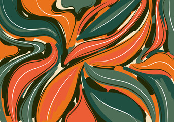 Wall Mural - abstract background hand drawn pattern brush collage contemporary template for design