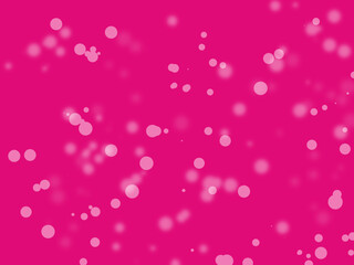 Fototapete - Pink background with flying circles, Blur dots