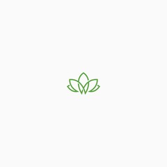 Wall Mural - BEST LOTUS MONOLINE LOGO VECTOR EDITABLE