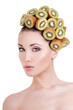© Svetlana Fedoseeva - Beautiful woman with hairstyle made ​​from fresh kiwi