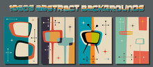 1960s Abstract Backgrounds, Mid Century Modern Shapes And Retro Colors