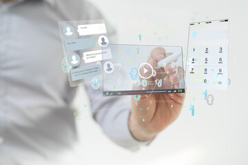 web develop interface web application in hand
