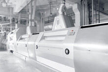 Modern Automatic Mill For Production Of White Flour From Wheat, Rice, Semolina. Industrial Food Industry