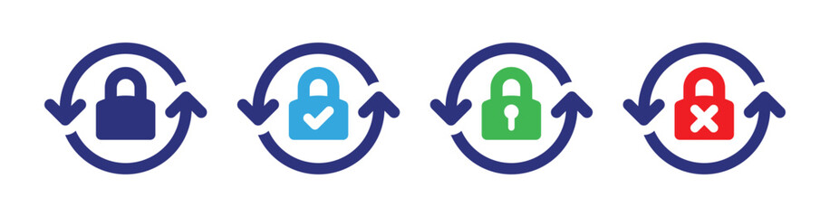 Sticker - Security padlock icon vector illustration. Secure concept