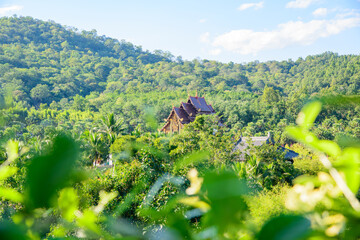 Canvas Print - Royal Pavilion or Hor Kham Luang Building with Tree Foreground in Chiang Mai Province