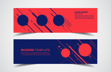 Wall Mural - set of modern design - vector web banners design background or header templates, horizontal advertis