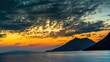 Widoki na chorwackie wyspy na Adriatyku o zachodzie słońca