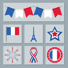 Poster - france icon set