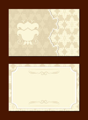 Poster - card with damask ornaments