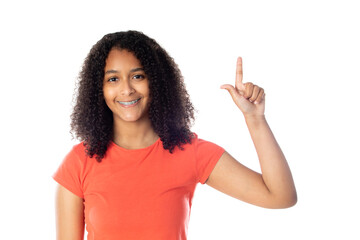 Wall Mural - Beautiful african teenager with afro hair