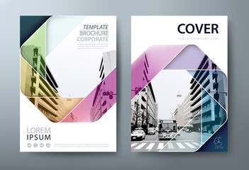 Wall Mural - Annual report brochure flyer design template vector, Leaflet, presentation book cover templates, layout in A4 size