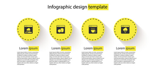 Set Cloud technology data transfer, Software, and . Business infographic template. Vector