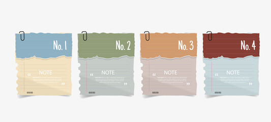 Poster - Text box design with notepapers.	
