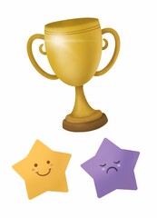 Awards: golden cube and two stars, cheerful and sad