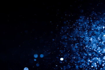 Wall Mural - abstract blue bokeh defocus glitter blur background.