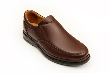 Classic brown leather men's shoes